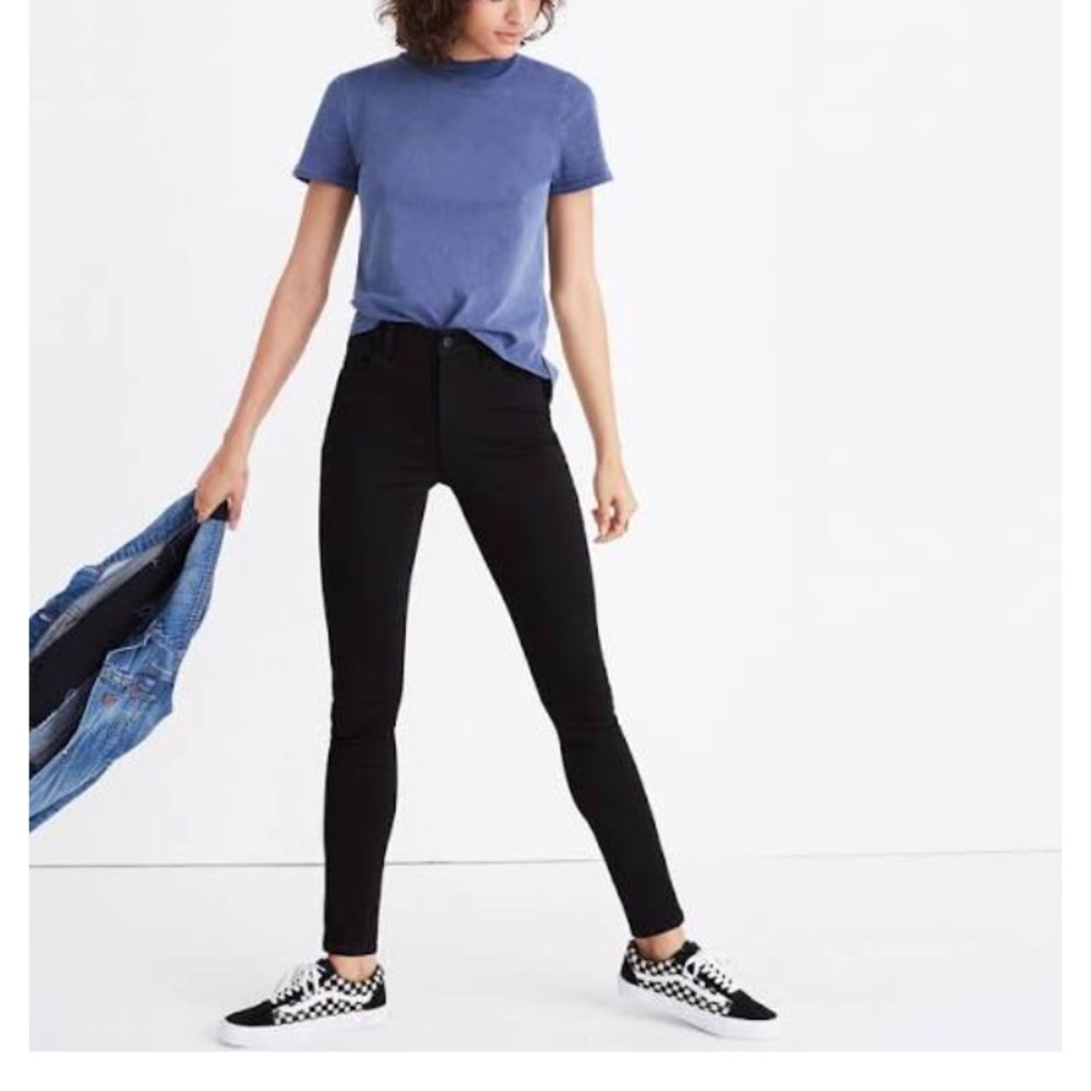 madewell 8" skinny jeans black